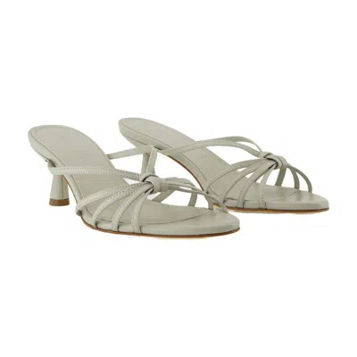 Aeyde Abby Low Heel Mules In Gray