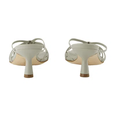 Aeyde Abby Low Heel Mules In Gray