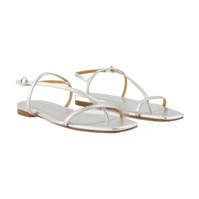 Aeyde Ella Sandals In Silver