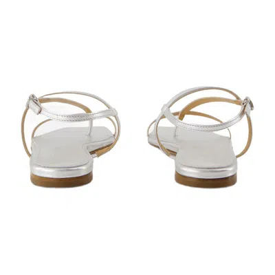 Aeyde Ella Sandals In Silver