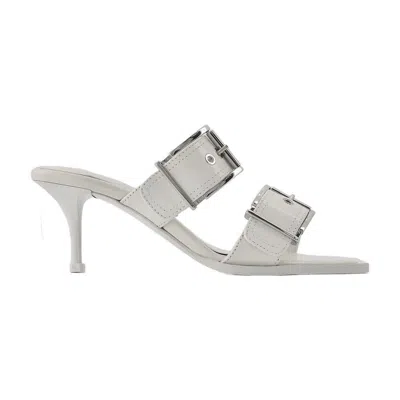 Alexander Mcqueen Escarpins En Cuir Ivoire / Argent In Multi