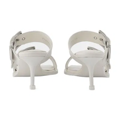 Alexander Mcqueen Escarpins En Cuir Ivoire / Argent In Multi