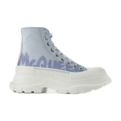 Alexander Mcqueen High-top Sneakers Smooth Lambskin Rubber Sole In Multi