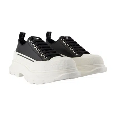 Alexander Mcqueen Alexander Mc Queen Black/white Tread Slick Shoes In Black