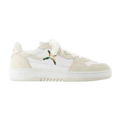 Axel Arigato Dice Lo Embroidered Leather Sneakers In White