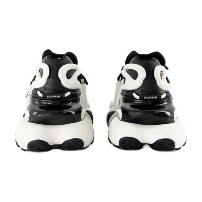 Balmain Unicorn Low-top Sneakers In Neoprene And Leather In Black