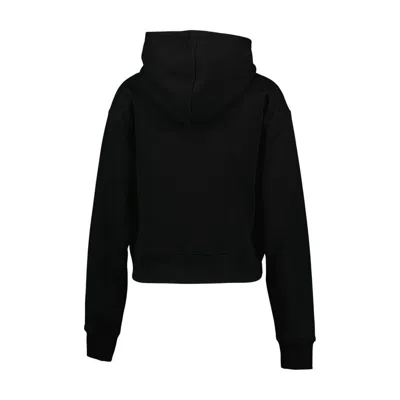 Balmain Vintage Print Hooded Sweatshirt With Long Sleeves In Black