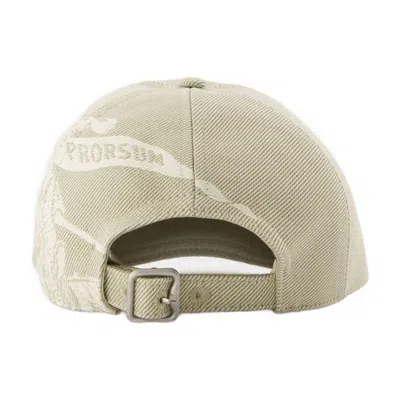 Burberry Ekd Twill Cap In Gray