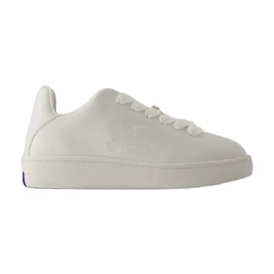 Burberry Low-top Sneakers In Box Leather In White