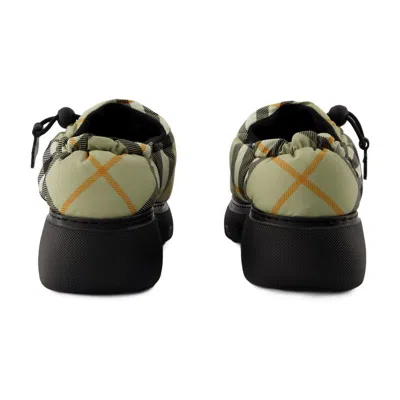 Burberry Pillow' Light Green Polyamide Blend Slippers In Multi