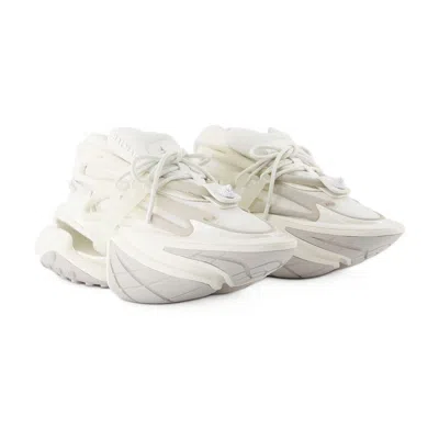 Balmain Unicorn Sneakers In Neoprene And Leather In White