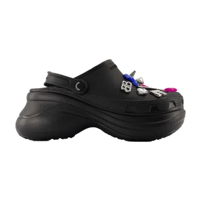 Balenciaga Black Crocs Jibbitz In Black
