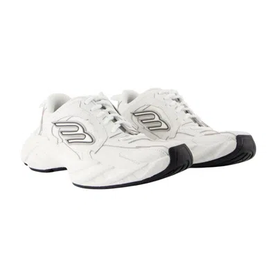 Balenciaga Monday Leather & Synthetic Sneakers In White