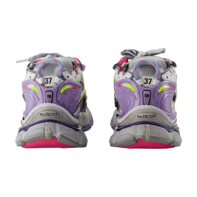 Balenciaga Runner Nylon And Mesh Sneakers In Gray