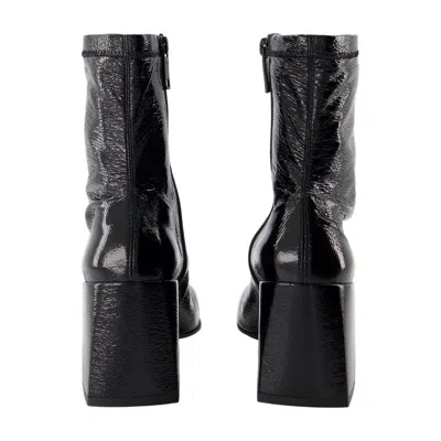 Courrèges Block Heel Ankle Boots With Crease Effect In Multi