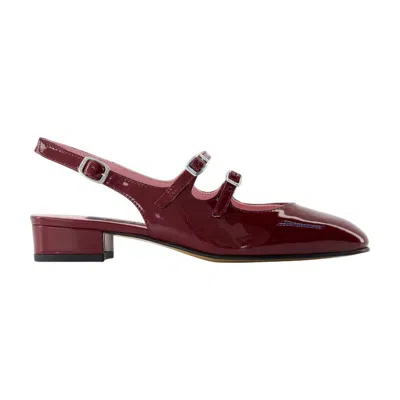 Carel Paris Pêche Patent-leather Slingback Pumps In Red