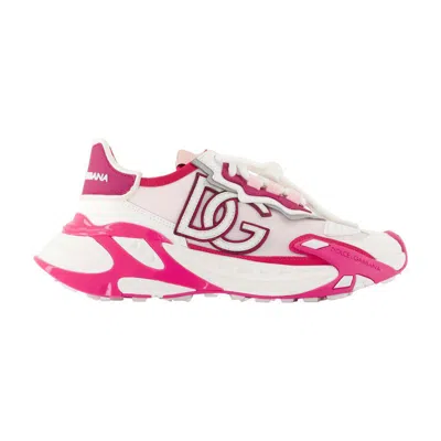 Dolce & Gabbana Day Faster Viscose Fabric Sneakers In Animal Print