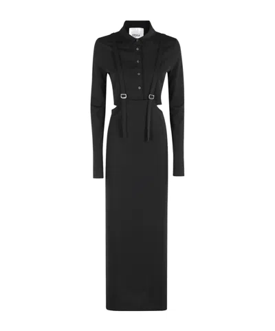 Erika Cavallini Long Sleeve Dress In Black