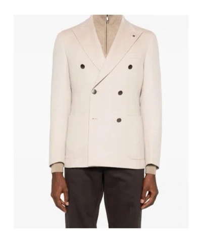 Tagliatore Long-sleeved Suit Jacket In Neutral