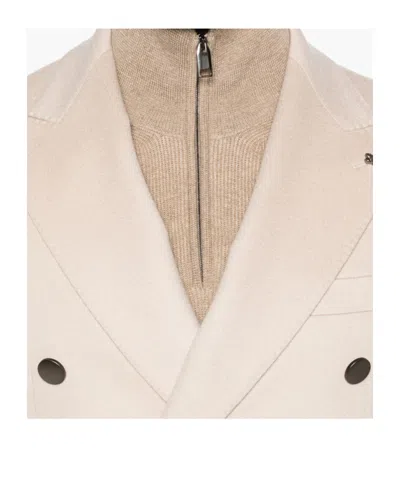 Tagliatore Long-sleeved Suit Jacket In Neutral