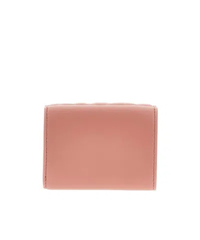 Fendi Women Pink Micro Trifold Baguette Wallet In Pink