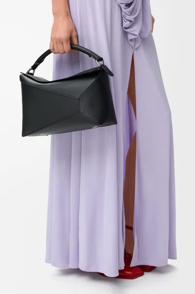 Loewe `puzzle Edge` Medium Bag In Black
