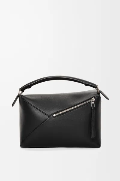 Loewe `puzzle Edge` Medium Bag In Black
