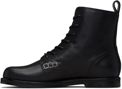 Jw Anderson Lace-up Leather Boots In Black