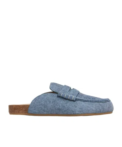 Jw Anderson Stitch Loafers In Blue