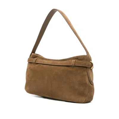 Miu Miu Zipper Shoulder Bag In Brown