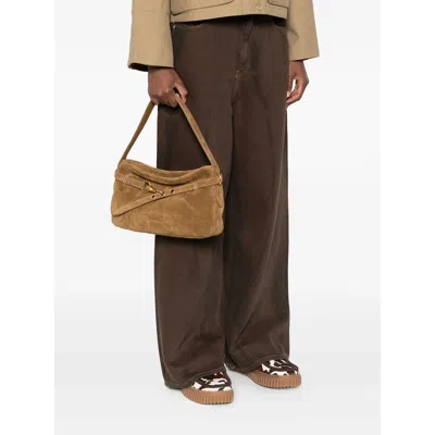 Miu Miu Zipper Shoulder Bag In Brown