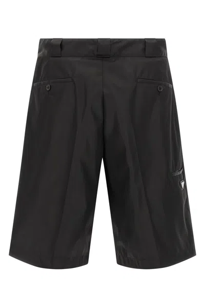 Prada Casual Shorts With Pockets And Loops In Black