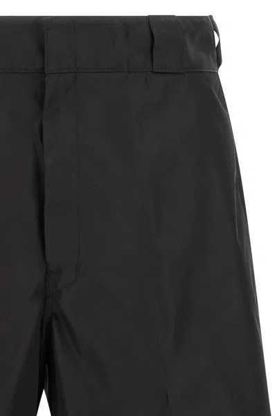 Prada Casual Shorts With Pockets And Loops In Black