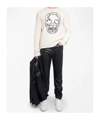 Zadig & Voltaire Long Sleeve Sweater In White