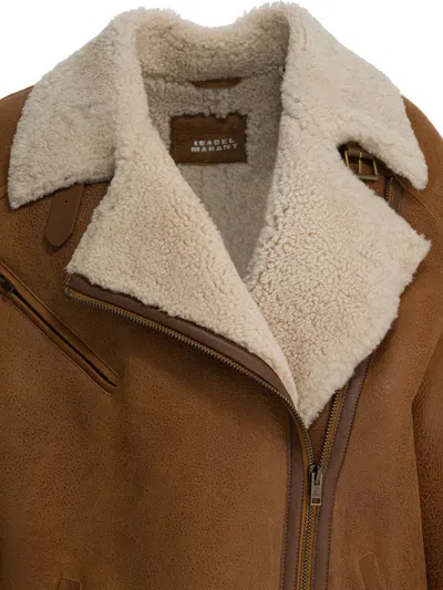 Isabel Marant Shearling Zip-fastening Jacket In Brown