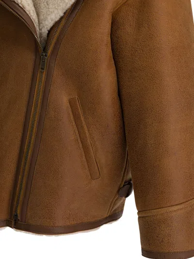 Isabel Marant Shearling Zip-fastening Jacket In Brown