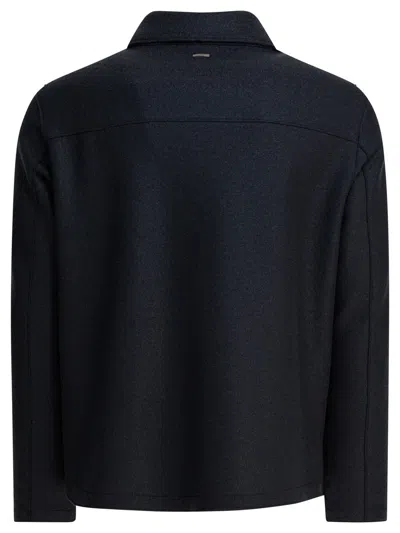 Herno Resort Shacket In Felted Wool In Multi