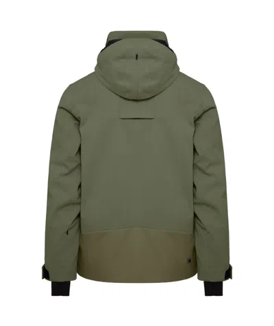 Colmar Hooded Ribbed Ski Jacket In Green