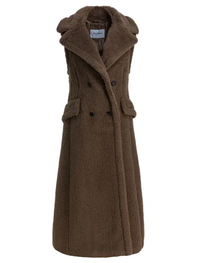 Max Mara Sleeveless Jacket In Alpaca Jackets And Coats Brown In Brown