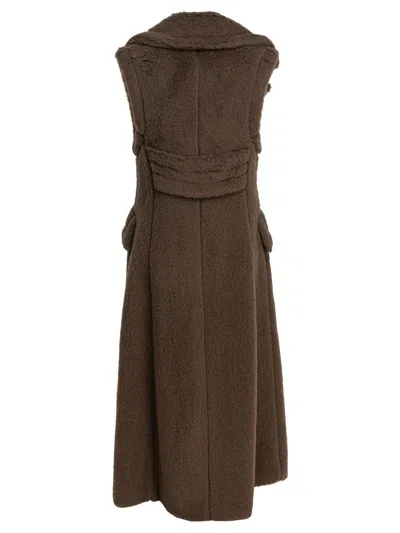 Max Mara Sleeveless Jacket In Alpaca Jackets And Coats Brown In Brown