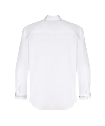 Msgm Buttoned Long-sleeve Shirt In White
