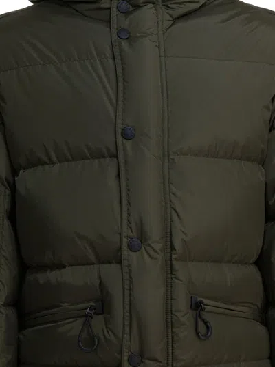Moncler Grenoble Short Down Jacket With Hood In Green