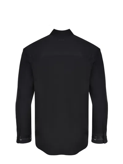 Msgm Long-sleeved Shirt In Black