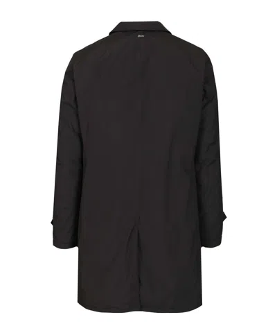 Herno Men Prometeo Padded Nylon Trench Coat In Black