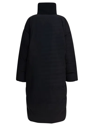 Sportmax Long Anti-drip Down Jacket Jackets And Coats Black In Black