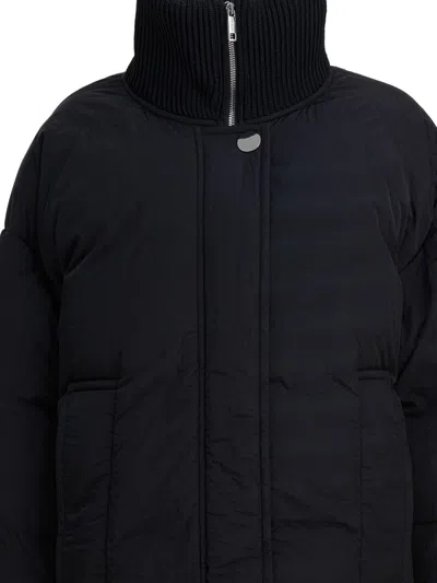 Sportmax Long Anti-drip Down Jacket Jackets And Coats Black In Black