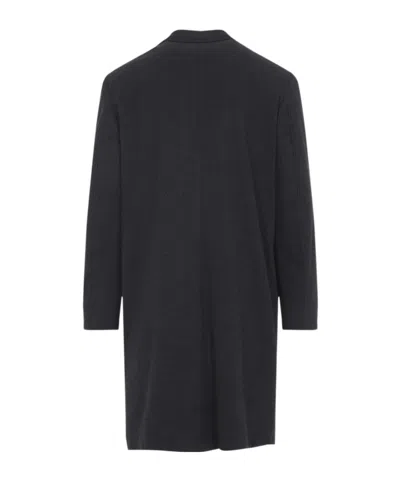 Canali Tailored Wool Coat With Classic Notch Lapel In Gray