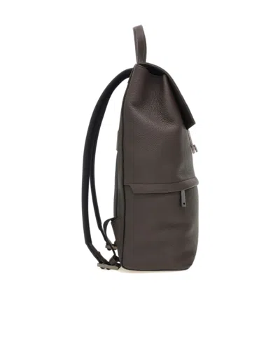 Ferragamo Gancini-buckle Zipped Backpack In Black