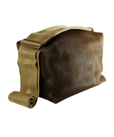 Uma Wang Medium Leather Shoulder Bag In Brown