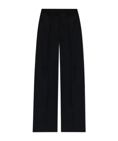 Jil Sander Front-pleated Wool Trousers In Black